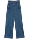 Shop Bode Sailor Jeans - Women's - Cotton In Blue