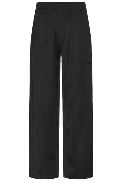 Bode Satin Track Pants In Black & Cream