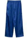 Bode Blue Satin Track Pants In Blau