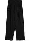 Bode Scallop-detailing Wool Trousers In Black
