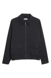 Bode Seersucker Coach's Jacket In Black