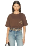 Bode Sequin Pony Tee In Brown
