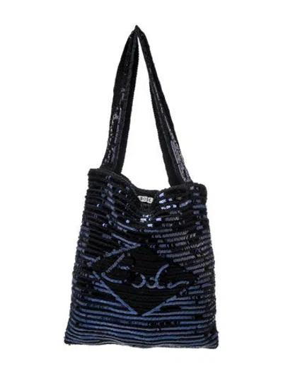 Pre-owned Bode Sequins Shoulder Bag In Blue