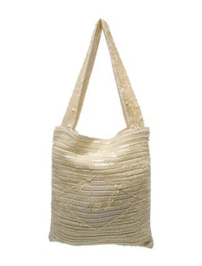 Pre-owned Bode Sequins Shoulder Bag In Neutrals