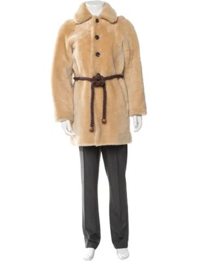Pre-owned Bode Shearling Coat In Neutrals