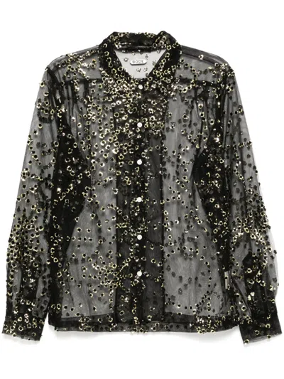 Bode Semi-transparentes Hemd In Schwarz