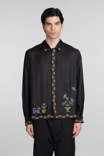 Bode Shirt In Black Silk