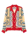 Bode Bricolage Silk Shirt In Multi