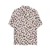 Bode Paper Birch Camp-collar Printed Satin Shirt In Multi