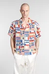 Bode International Camp-collar Printed Linen Shirt In Multicolor