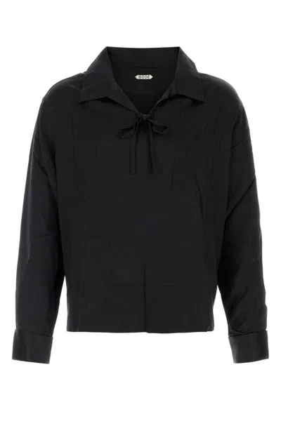 Bode Black Satin Maze Blouse