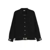 Bode Pointer Camp-collar Embroidered Cotton Shirt In Blue