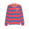 Bode Striped Cotton Polo Shirt In Red