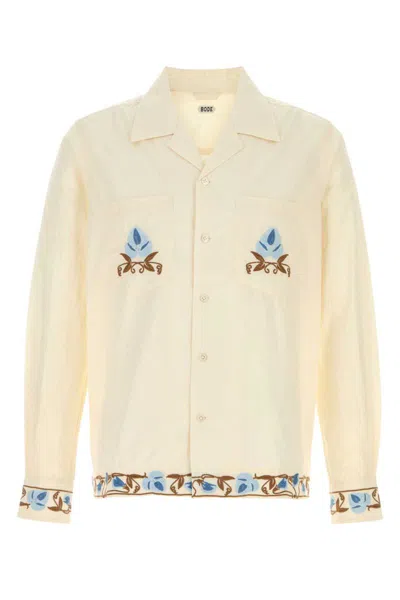 Bode Men Cream Cotton Nouveau Vine Shirt In Neutral