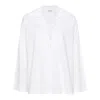 Bode Bonnie Lace-up Cotton Shirt In Neutrals