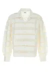 Bode White Poplin Shirt In White