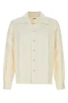 Bode Off White Jacquard Football Shirt In Yellow