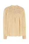 Bode Blusa Threadwork In Raso Crema Donna In Yellow