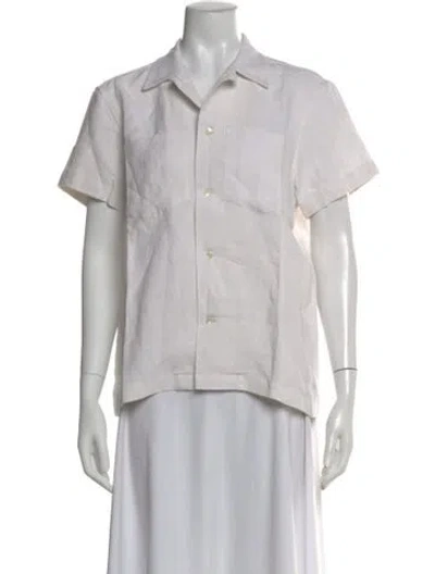 Pre-owned Bode Short Sleeve Button-up Top W/ Tags In Gray