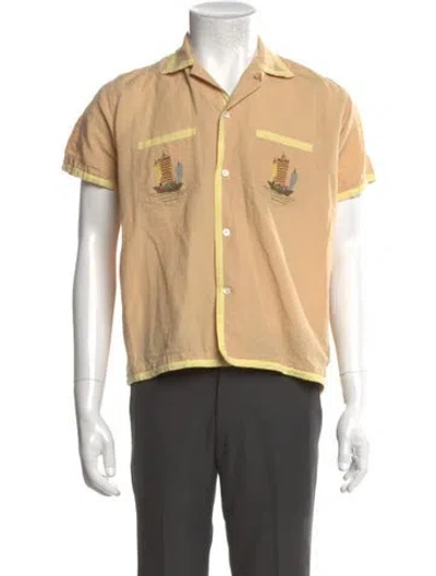 Pre-owned Bode Short Sleeve Shirt In Brown