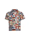 Bode International Camp-collar Printed Linen Shirt In Multicolor