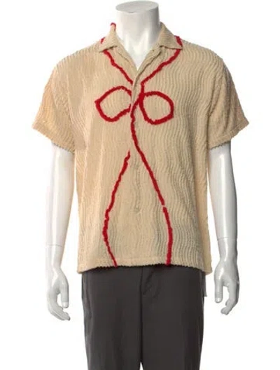 Pre-owned Bode Short Sleeve Shirt In Neutral