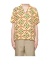 Bode Yellow Greer Shirt In Nude