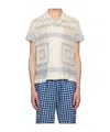 Bode Off-white Tile Stitch Shirt In Nude