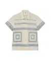 Bode Off-white Tile Stitch Shirt In Nude