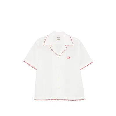 Bode Short-sleeve Shirt In White