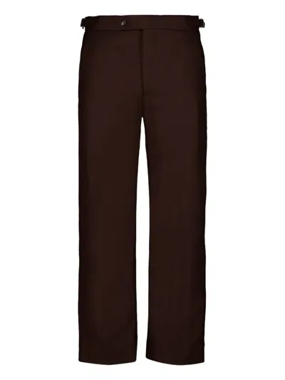 Bode Side-buckle Trousers In Brown