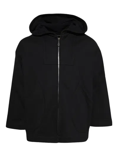 Bode Sideline Hooded Zip-up Jacket In Black