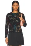 Shop Bode Signature Crawl Tee In Black Multi