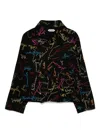 Bode Jacke Mit Print In Schwarz