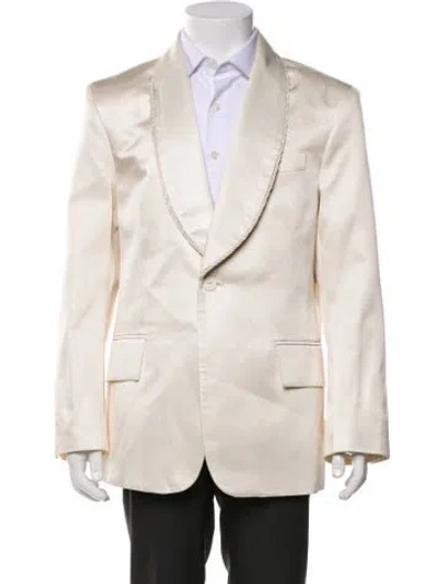 Pre-owned Bode Silk Braided Accents Blazer In Neutral