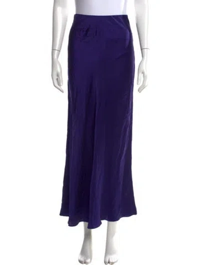 Pre-owned Bode Silk Long Skirt In Purple