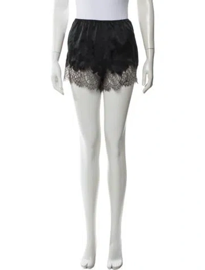 Pre-owned Bode Silk Mini Shorts In Black