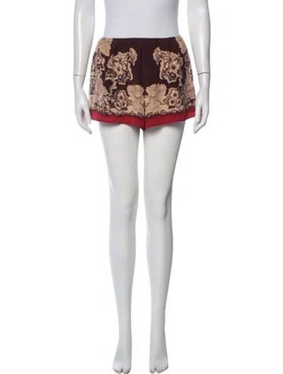 Pre-owned Bode Silk Mini Shorts In Brown