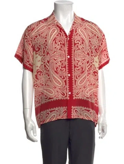 Pre-owned Bode Silk Paisley Print Shirt In Multicolor