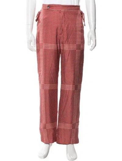 Pre-owned Bode Silk Pants In Red