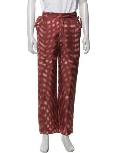 Pre-owned Bode Silk Pants In Red