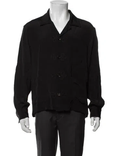 Pre-owned Bode Silk Patterned Shirt In Black