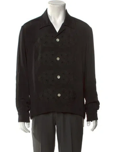 Pre-owned Bode Silk Patterned Shirt In Black