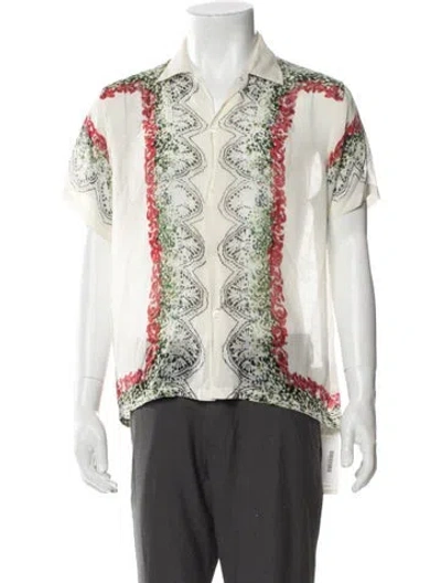 Pre-owned Bode Silk Printed Shirt In Neutral