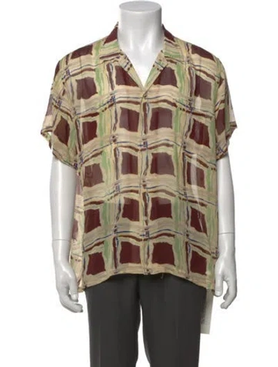 Pre-owned Bode Silk Printed Shirt In Neutral