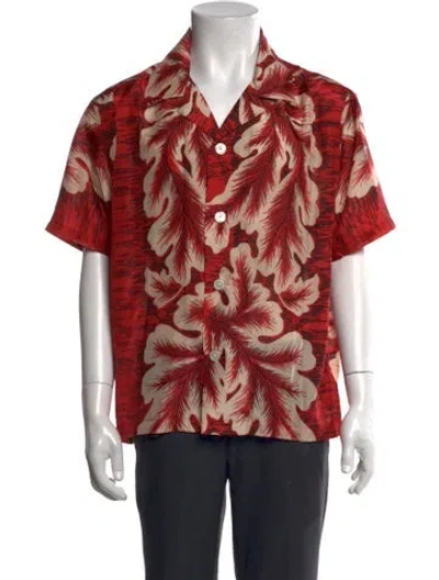 Pre-owned Bode Silk Printed Shirt In Red