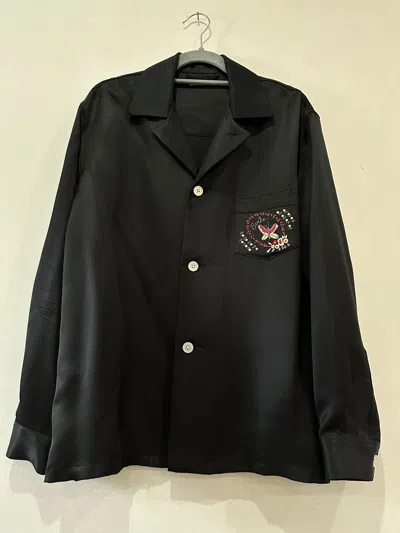 Pre-owned Bode Silk Shirt In Black
