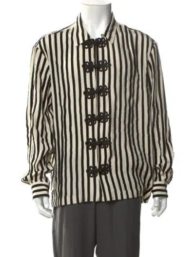 Pre-owned Bode Silk Striped Dress Shirt In Multi