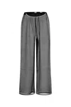 Bode Black Juana Sheer Silk Trousers In Black