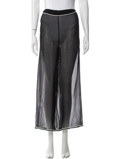 Pre-owned Bode Silk Wide Leg Pants In Grey